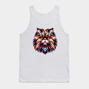 Persian Cat: Geometric Kaleidoscope Vision Tank Top